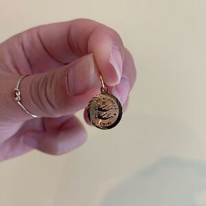 14k Gold Vintage Gemini Charm